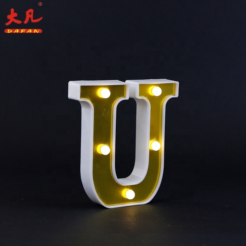 Led Light Up Number Letters Wedding party decoration advertising sign plastic alphabet