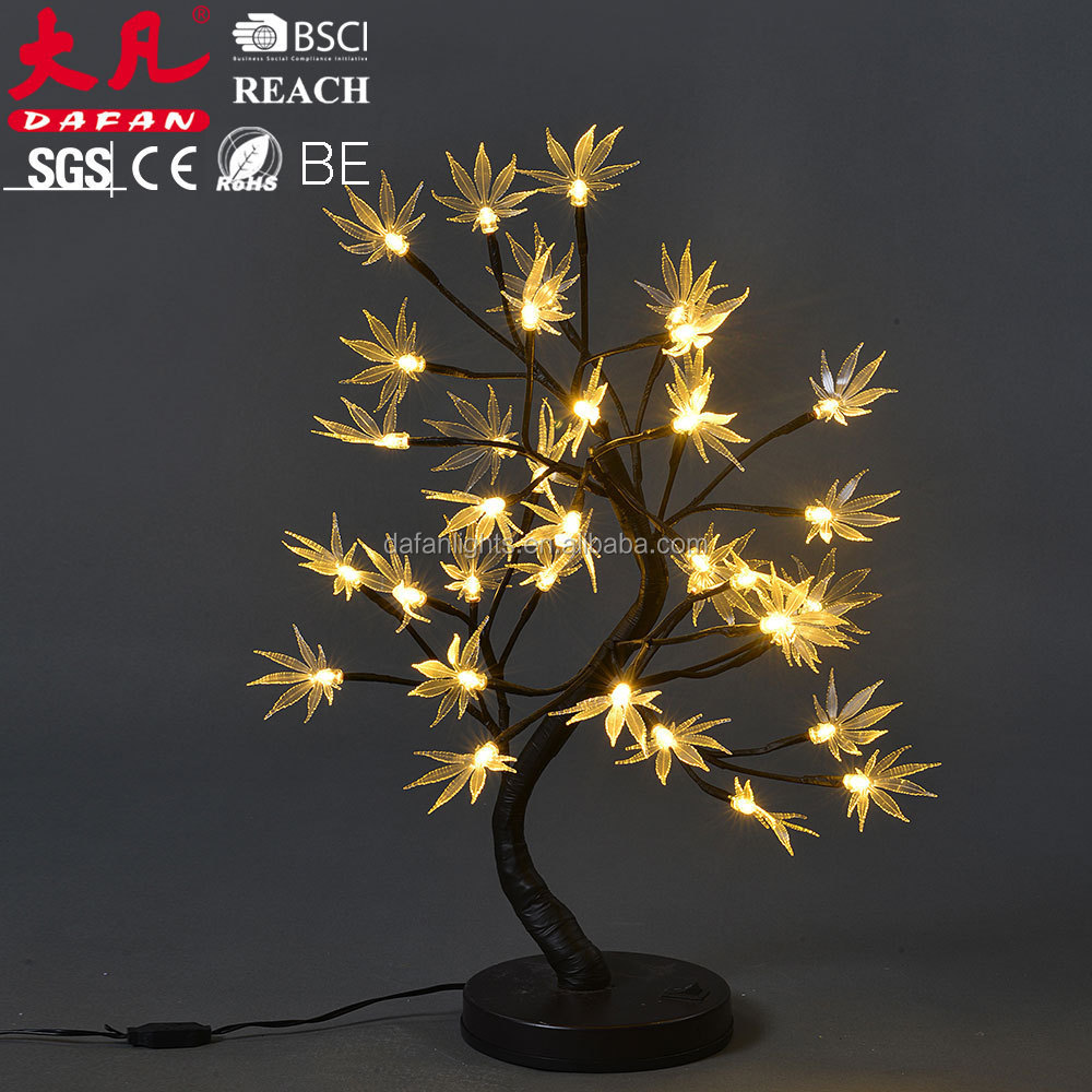 holiday Christmas decoration warm white  home party twig branch led trunk bonsai maple tree light