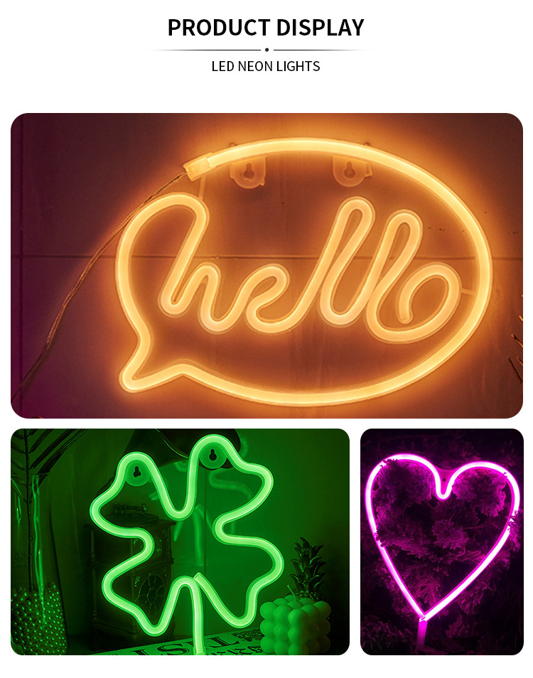 Wall Art Sign Bedroom Decoration Rainbow Hanging Fashion Custom Neon Animal Lights Night Lamp Luz Neon Pared  for Home Party