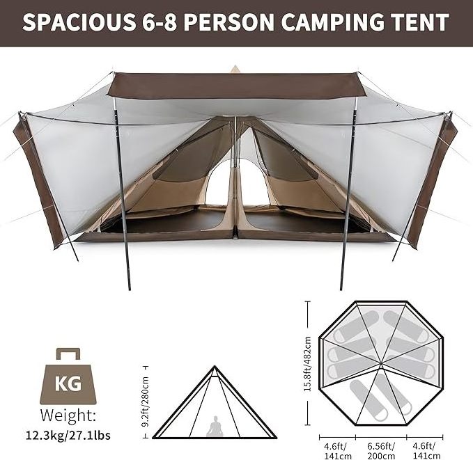 OEM Canvas Tepee couples outdoor holiday tent camping outdoor wedding tents indian double pole bell tent