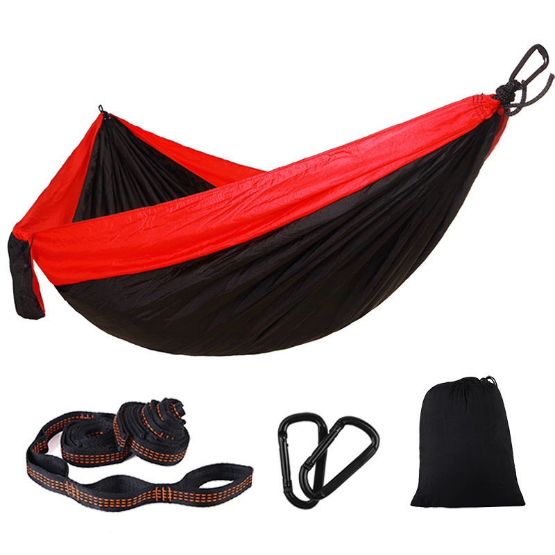 Outdoor Custom Nylon Double Camping Hammock Tree Hammock Portable Parachute Hammocks For Picnic Camping  Travel