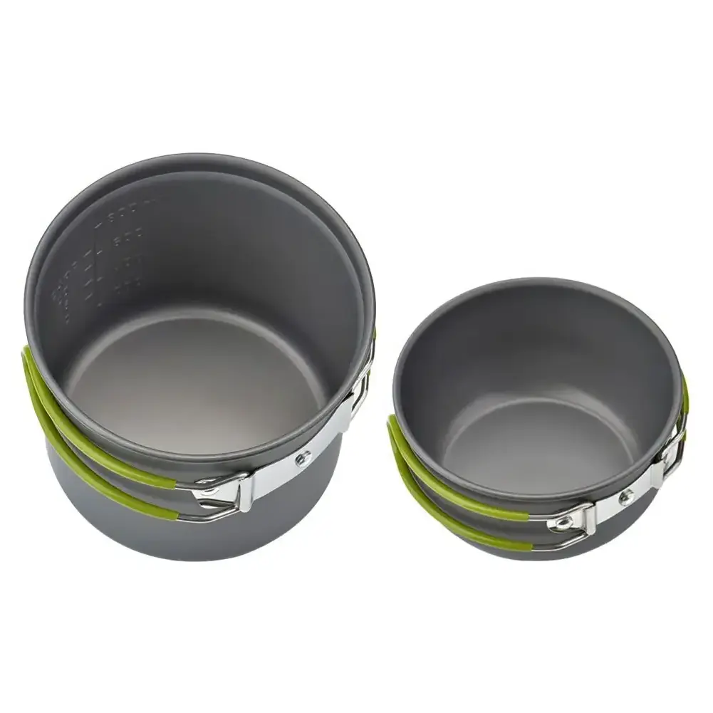 Wholesale Camping Cookware Set Camping Gear Pan Campfire Utensils Non-Stick Cooking Equipment with Storage