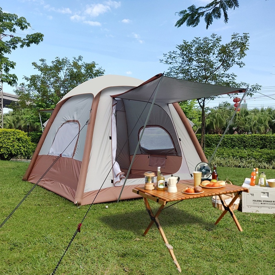 Hot Sale Inflatable Custom Fully Automatic Folding 3-5 Persons Waterproof Outdoor Family Camping Tents