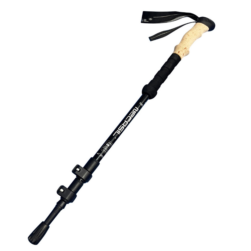 Walking Trekking Poles - 2 Sticks with Anti-Shock and Quick Lock System Telescopic Collapsible Ultralight for Hiking Camping