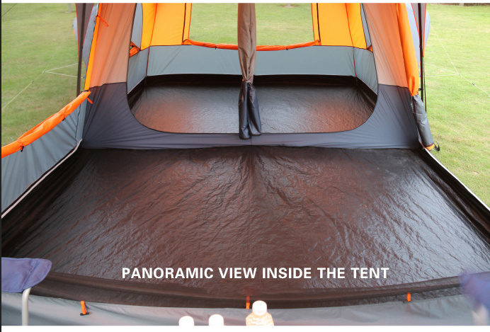 Manufactory Direct High Quality Tent With 2 Bedrooms 1 Living Room Tube Type Tent Stake Waterproof Family Tent For Outdoor