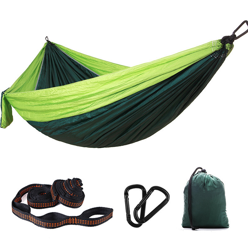 Outdoor Custom Nylon Double Camping Hammock Tree Hammock Portable Parachute Hammocks For Picnic Camping  Travel