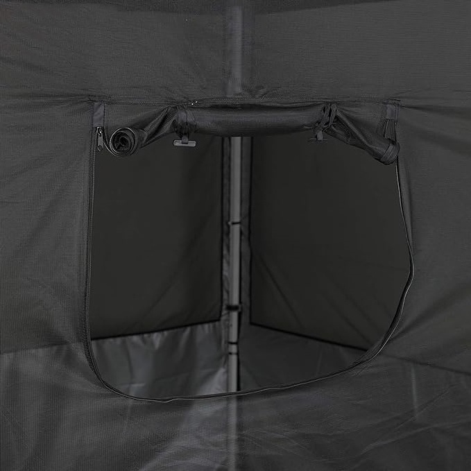 Rainproof Pop Up Canopy Full Mesh Sidewall with Window for 10x10' Outdoor Trade Show Tent