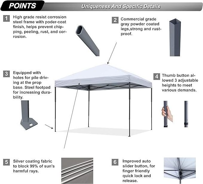 High quality Factory Direct Custom Heavy Duty Waterproof Durable Stable Shelter Canopy Foldable Tent