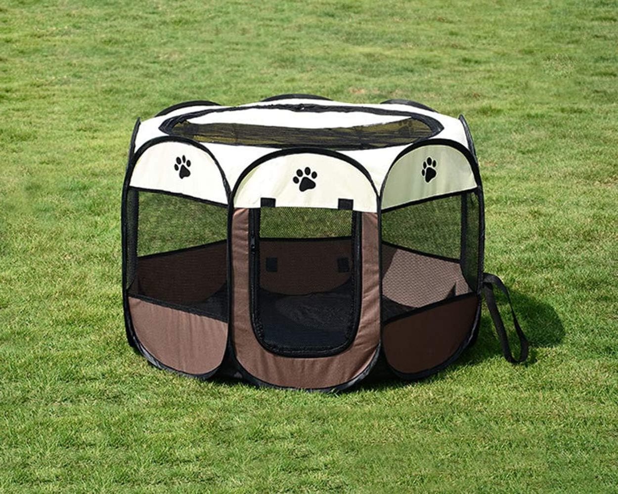 Foldable Pet Cage Pop Up Easy Fold Pet Play Playpen For Indoor Outdoor