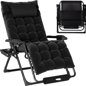 High Quality Lounge Chairs Portable Outdoor Comfortable Oversized Zero Gravity Lounge Chair with Cushion