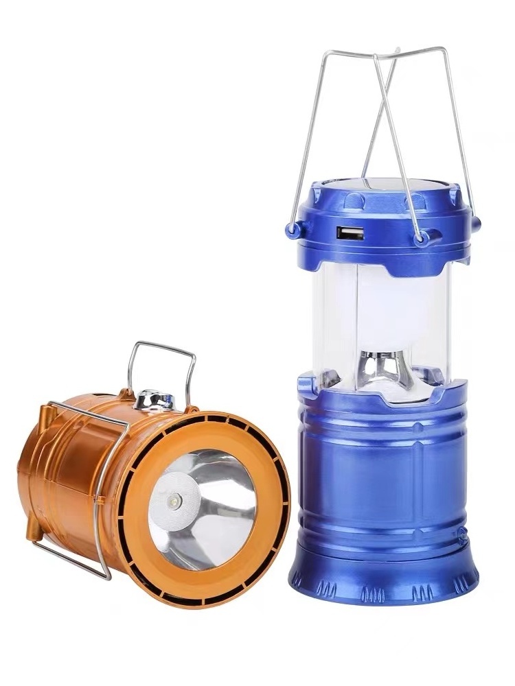 Factory Wholesale LED Camping Lantern USB Rechargeable and Battery Powered 2-in-1 LED Lanterns for Camping