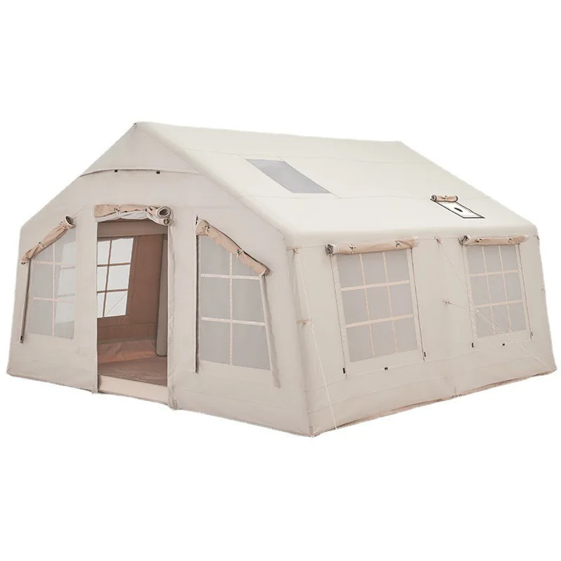 People 600D Oxford Cloth 4 Season 3*4m 4*4m Canvas Factory Inflatable Cabin Tents Glamping Camping