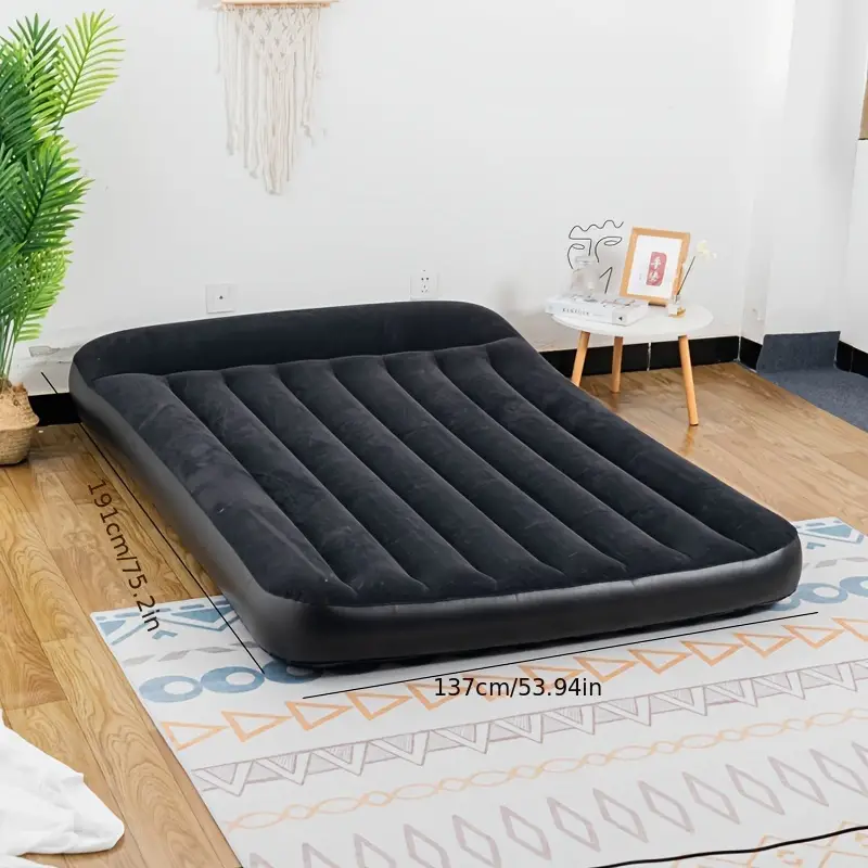 New Air Bed Mattress For Camping Family Inflatable Air Bed folding PVC Flocking Sofa Bed For Outdoor Home Use