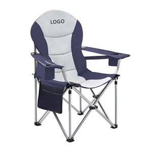 Lumbar Back Padded Camp Chair Heavy Duty Oversized Folding Camping Chair Portable Lawn Chairs