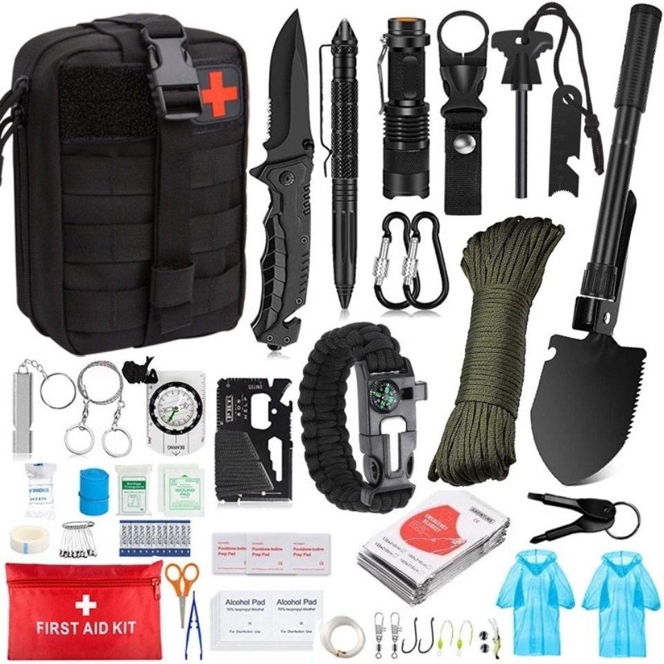 45 in 1 Survival Kit EDC Tactical Survival Equipment Tools First Aid Outdoor Emergency Gear Survival Kit