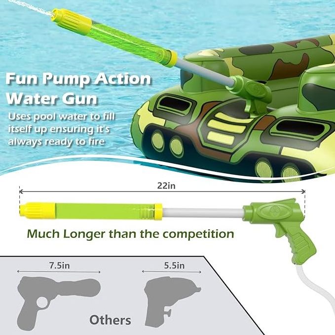 Hot Sale Factory Custom Inflatable Swimming Pool Water Mist Armored Vehicle Kid Summer PVC Inflatable Tank Pool