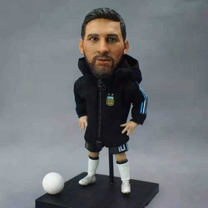 OEM 13cm lifelike soccer player Action Figures Famous soccer star Figures Soccer player Messi resin figures plastic toys