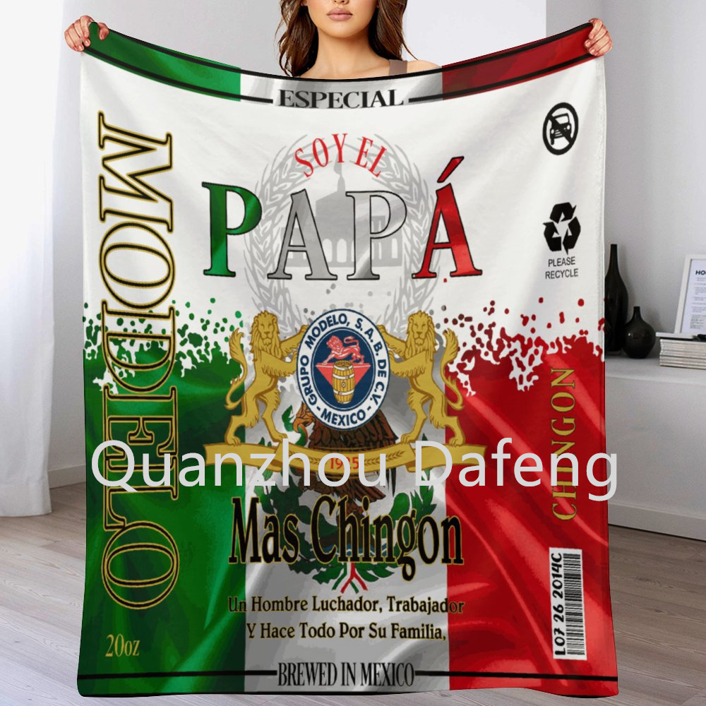 2024 USA hot selling custom Mexican Chivas Borracha Chingona toxica Sublimation Fleece Travel Throw polyester Blankets