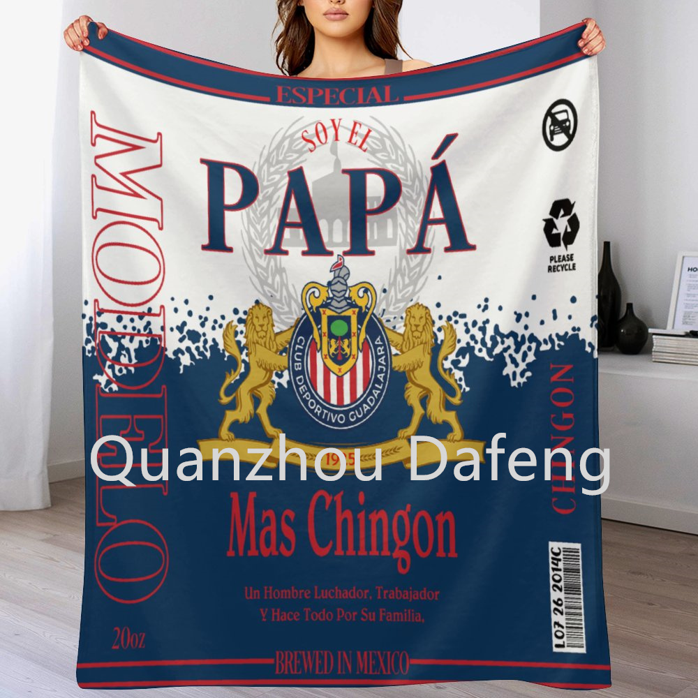 2024 USA hot selling custom Mexican Chivas Borracha Chingona toxica Sublimation Fleece Travel Throw polyester Blankets