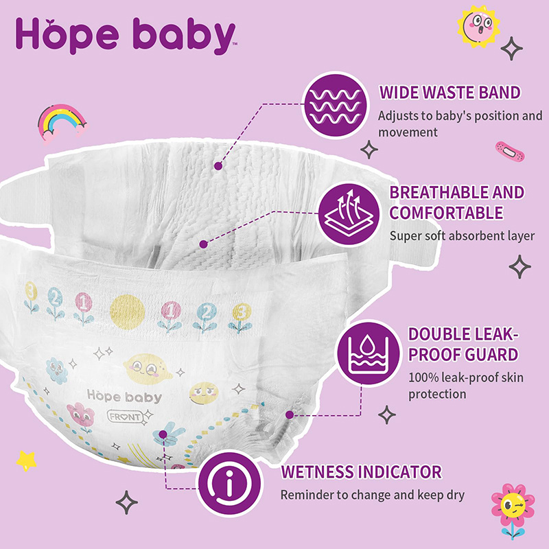 Baby Care Products Custom Wholesale Disposable Super Absorbing Baby Diaper for Sensitive Skin