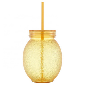 700ml Bpa Freecreative Lemon Shape Children Kids Drinking Bottle Cup With Straw