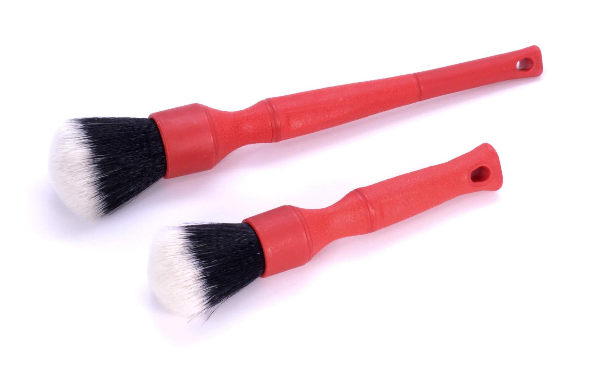 2 pcs Wholesales Plastic Handle Pig Bristle Car Detailing Brush Soft Car Detailing Brush Set Auto Detailing Wheel Brush