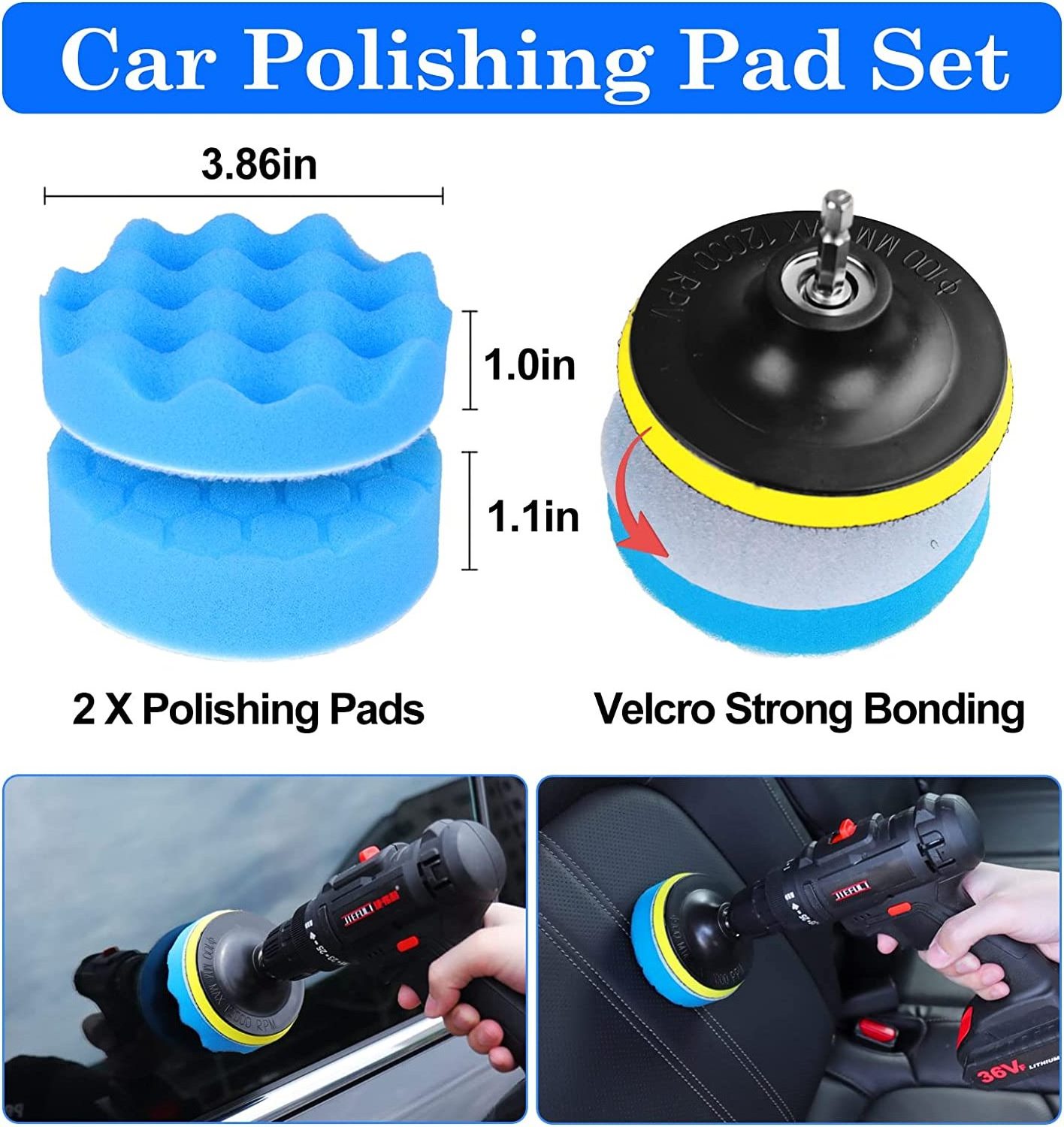 26PCS/Set Drill Clean Car Interior Cleaning Brush Car Wash Cleaning Kit Car Wash Tools Detailing Brushes Set -Drill not Included