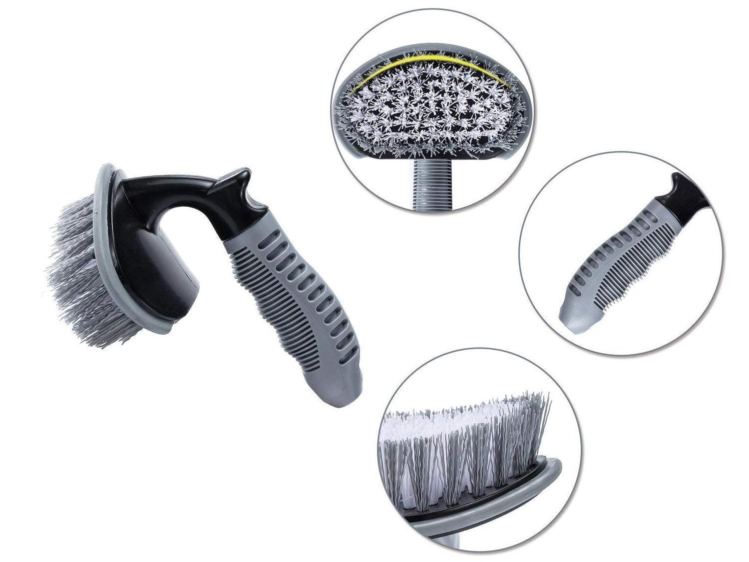 2 Pcs Steel and Alloy Wheel Cleaning Brush Rim Cleaner for Your Car Motorcycle or Bicycle Tire Brush Washing Tool