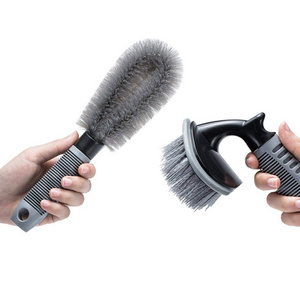 2 Pcs Steel and Alloy Wheel Cleaning Brush Rim Cleaner for Your Car Motorcycle or Bicycle Tire Brush Washing Tool