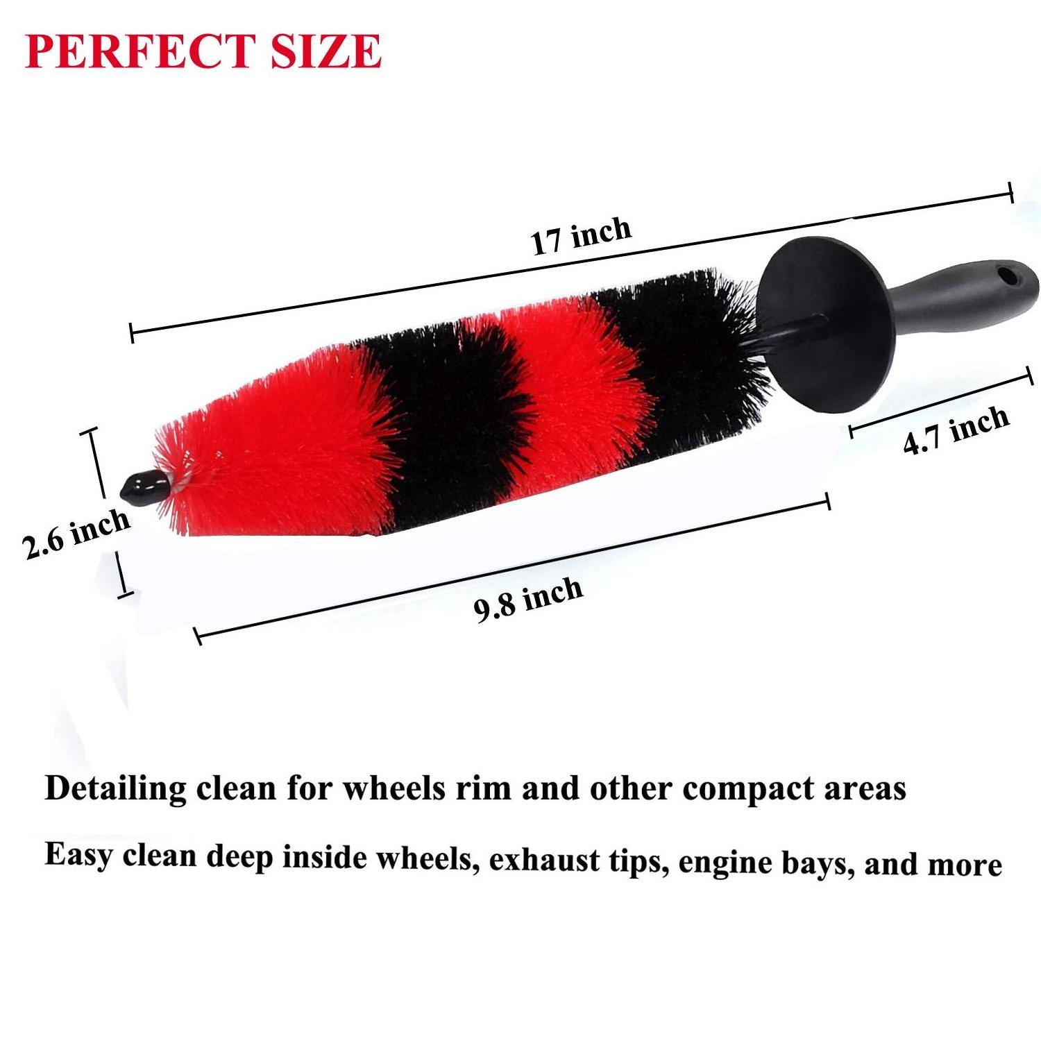 High Quality China Motorhomes Autotool Car Alloy Wheel Cleaning brush WHEEL Rim Wheel Brush Auto Detailing Brush