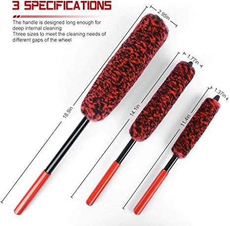 3 Szie Synthetic Woolie Brush,Wheel Woolies Cleaning Brush for car wash