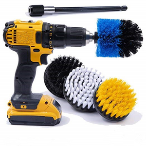 Drill Scrub Kit Grout Brush Drill Brush Set with Extender Scrub Brush