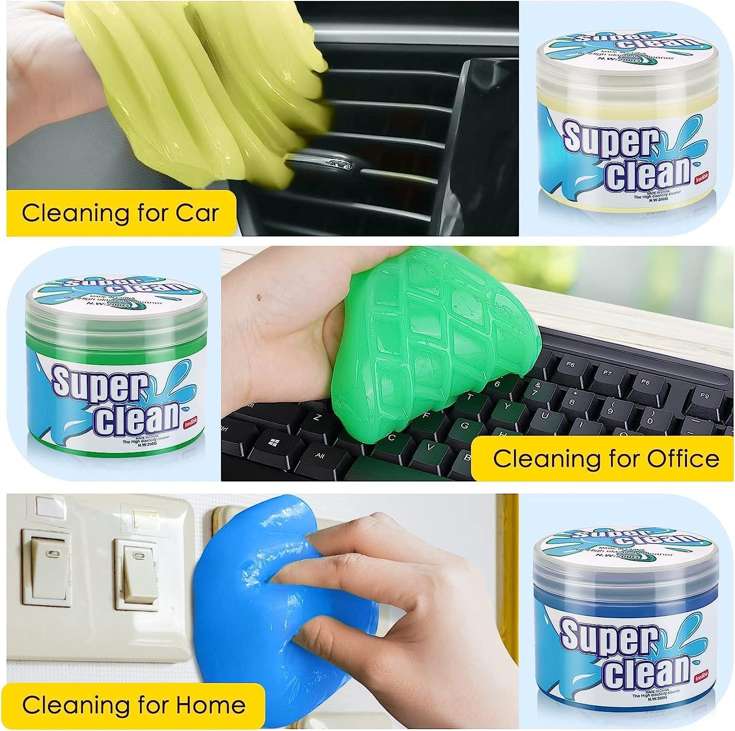 Factory Sale Car Interior Putty Jelly Mud Cleaner, Cleaning Gel for Car Detailing Putty Car