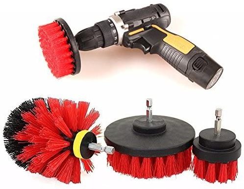 3 Piece Car Drill Brush Set for Battery Screwdriver 2'/3.5'/4' Brush Drill Power Scrubber Cleaning Brush Extended Attachment Set