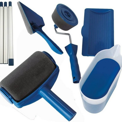 Paint Roller Set with Extension Pole, 6 Pcs House Runner Pro Tool Painting Brush Set