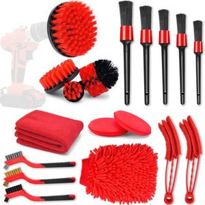 Car Wash Cleaning Set Polishing Brush Washing Accessories 18 Pcs Car Cleaning Tools Kit