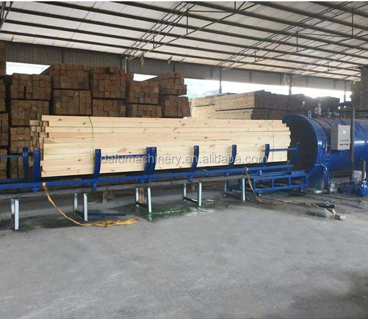 Wood preservative, fire-retardant, modified, dyeing, drying treatment plant autoclave