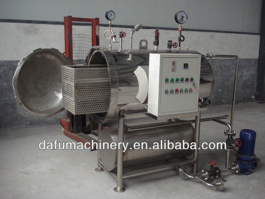 Horizontal sterilization autoclave retort for tuna canned food