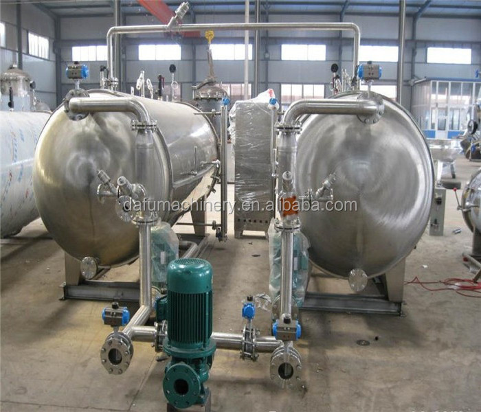 Horizontal sterilization autoclave retort for tuna canned food