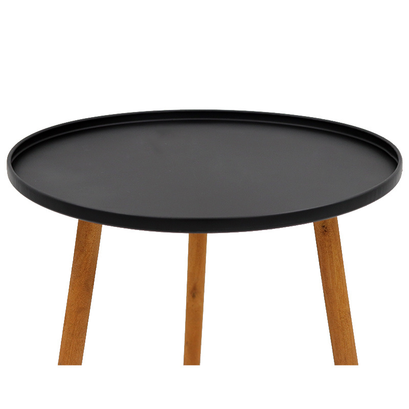 Black Ethiopian Customized Wooden Home Furniture Nordic Living Room Wood Round Smart Modern Table Set Coffee Tables