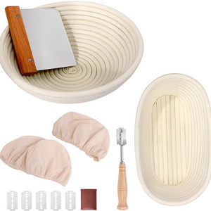 Bread Proofing Basket 2 Pack 10 Inch Round Rattan Pastry Dough Sourdough Proofing Blooming Proving Bread Proofing Basket