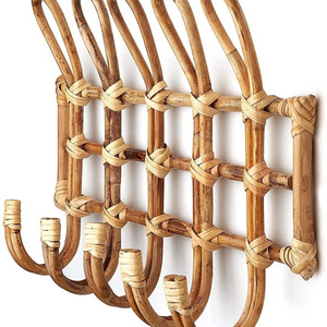 Vietnam  High Quality 100% Natural Rattan Baby Decor Handwoven Wall Hook Rattan Hanging Hook