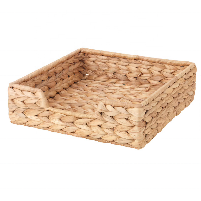 Home Decor Rattan Seagrass Wicker Laundry Handicraft Rectangle Napkin Water Hyacinth Storage Basket