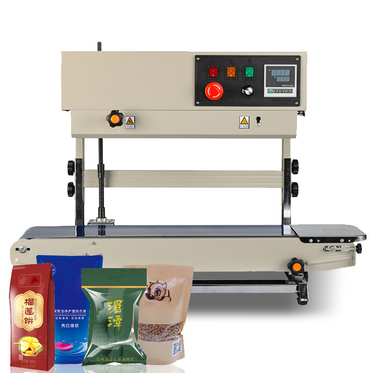 Automatic Horizontal Plastic Food Bag Sealer Foil Sealing Machines Continuous Mini Packaging Heat Sealing Machines Packet Sealer