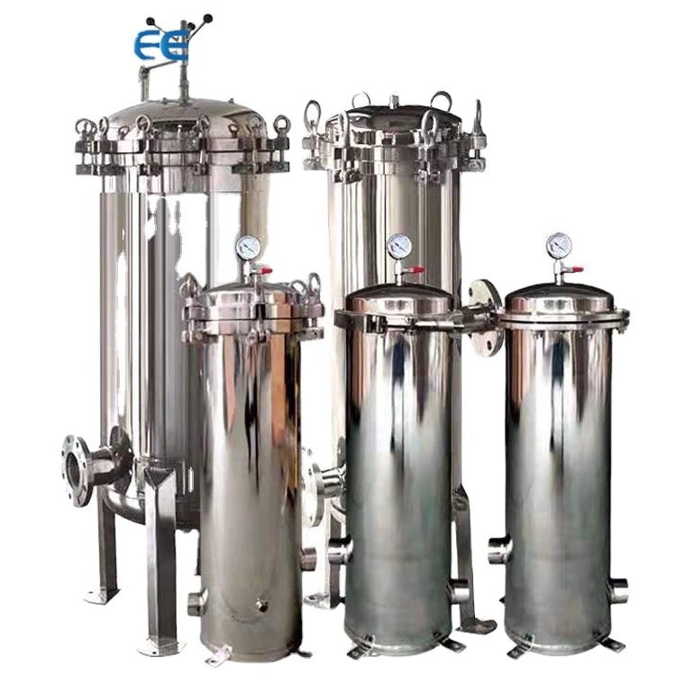 Treatment Machinery Water Treatment SS304 Stainless Steel Magnetic Single Multi Unit 10 20 30 40 Inch Cartridge Filter Housing/