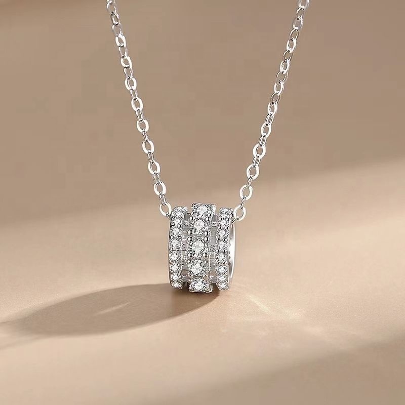 s925 Sterling silver small waist Necklace Women's micro diamond clavicle chain