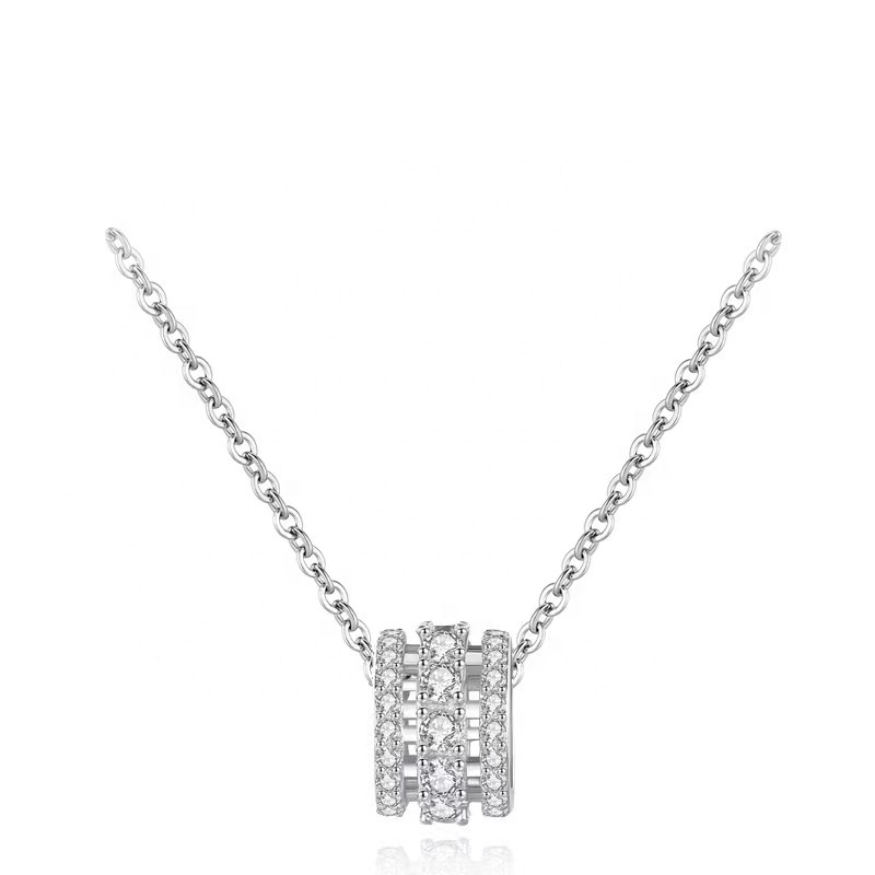 s925 Sterling silver small waist Necklace Women's micro diamond clavicle chain