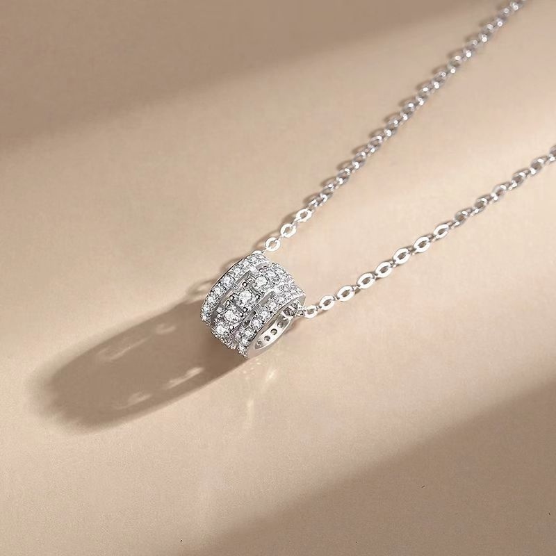 s925 Sterling silver small waist Necklace Women's micro diamond clavicle chain