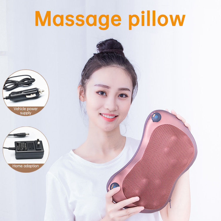 12 Head 3D Whole Body Vibrating Heat Compress Home Car Massage Cushion Electric Shiatsu Neck And Back Massager Pillow