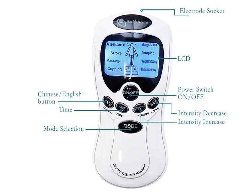 Electric Digital Pulse Body Massage Low Frequency Pain Relief Physical Therapy Electric Tens Unit EMS Pulse Massager